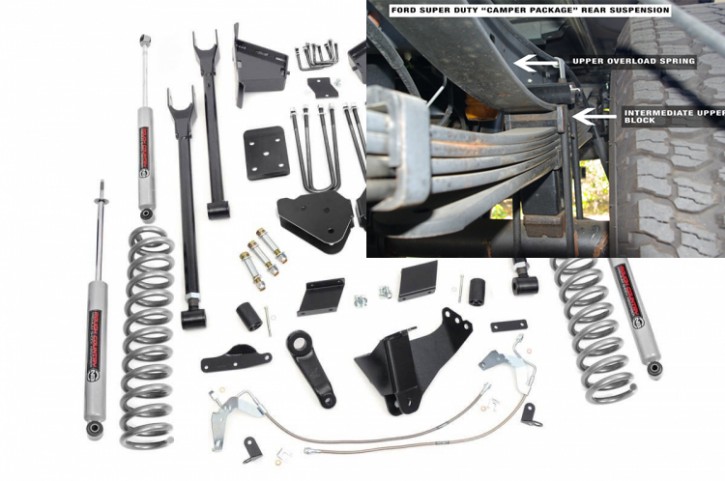 6 Zoll Four Link Kit mit Overloadsprings