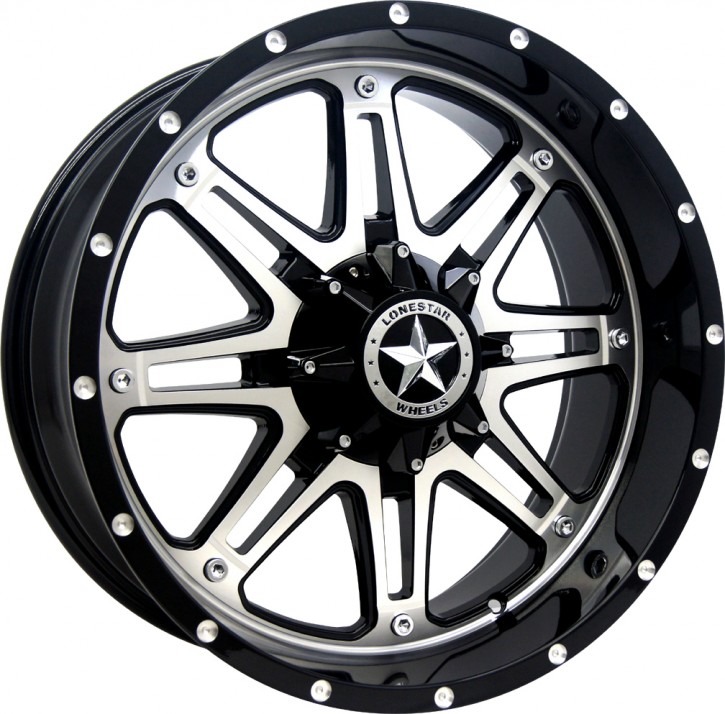 LS Wheel LS392 9x20" ET13 Outlaw schwarz / silber C/K 1500
