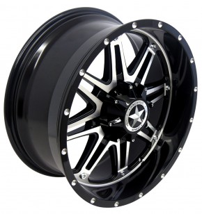LS Wheel LS392 9x20" ET13 Outlaw schwarz / silber C/K 1500